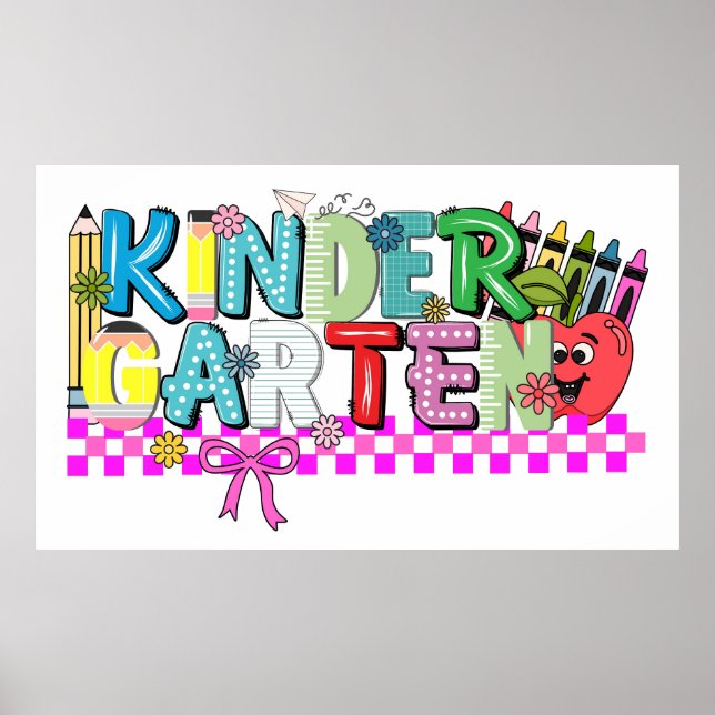 Kindergarten Fun & Learning – Whimsical Poster (Framsidan)