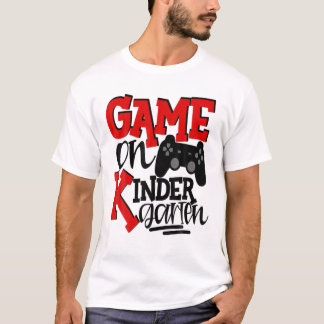 Kindergarten Gamer Video Gamer 1:a dagen Red i sko T Shirt
