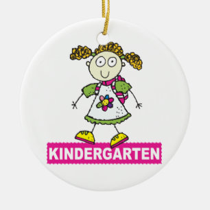 Kindergarten Girl Julgransprydnad Keramik
