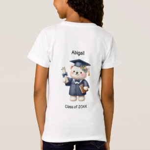 Kindergarten Girl Student Namn Cute Nalle T Shirt