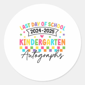 Kindergarten Graduat i skolan i fjol Runt Klistermärke