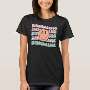 Kindergarten Groovy Smile Ansikte första skoldagen T Shirt