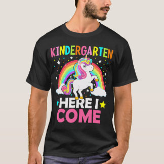 Kindergarten här i Kom Cute Unicorn 1:a dagen till T Shirt
