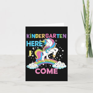 Kindergarten här i Kom School Kindergarten Girl Kort