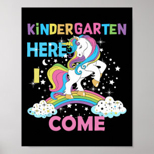 Kindergarten här i Kom School Kindergarten Girl Poster