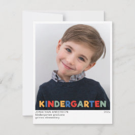 Kindergarten-inbjudan till Studentfest Anteckningskort