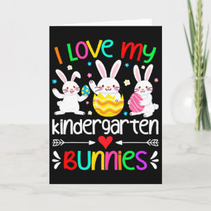 Kindergarten Kanin Elev Lärare Barn Påsk Kort