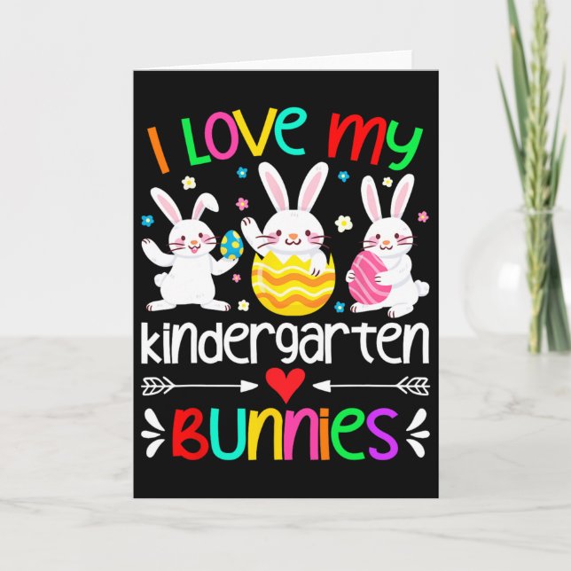 Kindergarten Kanin Elev Lärare Barn Påsk Kort (Framsida)
