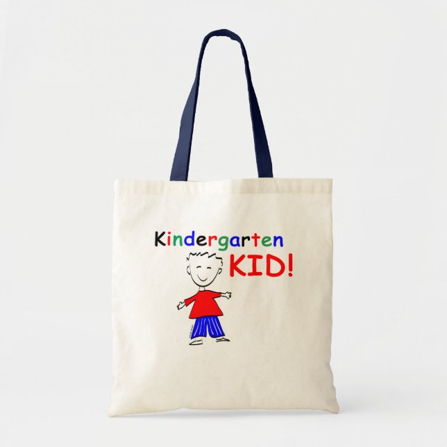 Kindergarten Kid Boys Bok Bag Tygkasse (Framsidan)