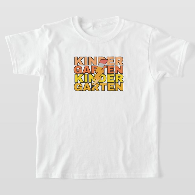 Kindergarten Kids Shirt - Blixt Bolt School T (Laydown)