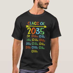 Kindergarten-klass 2035 första skoldagen t shirt
