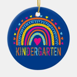 Kindergarten Lacher Leopard Rainbow tillbaka till Julgransprydnad Keramik