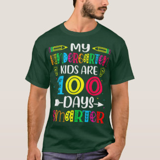 Kindergarten Lärare 100 dagar Smarter 100 dagar T Shirt