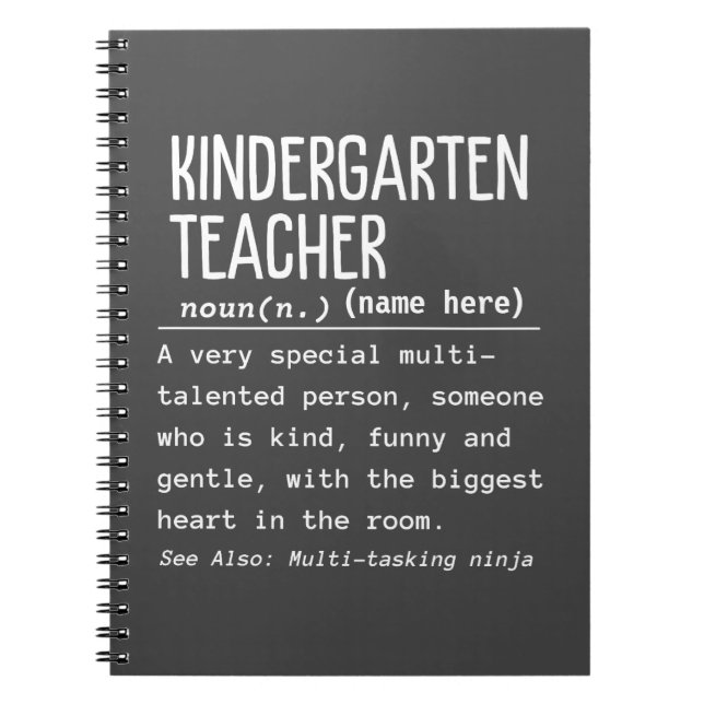 Kindergarten-lärare Anteckningsbok (Framsidan)