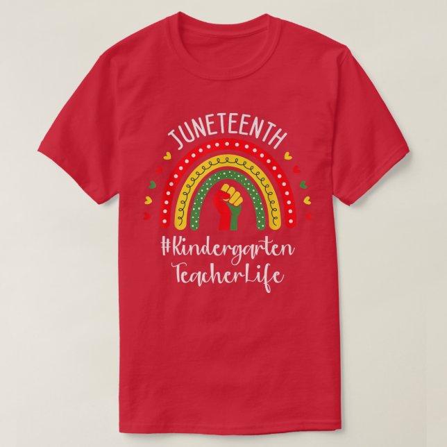 Kindergarten Lärare Junette Firande Black  T Shirt (Design framsida)