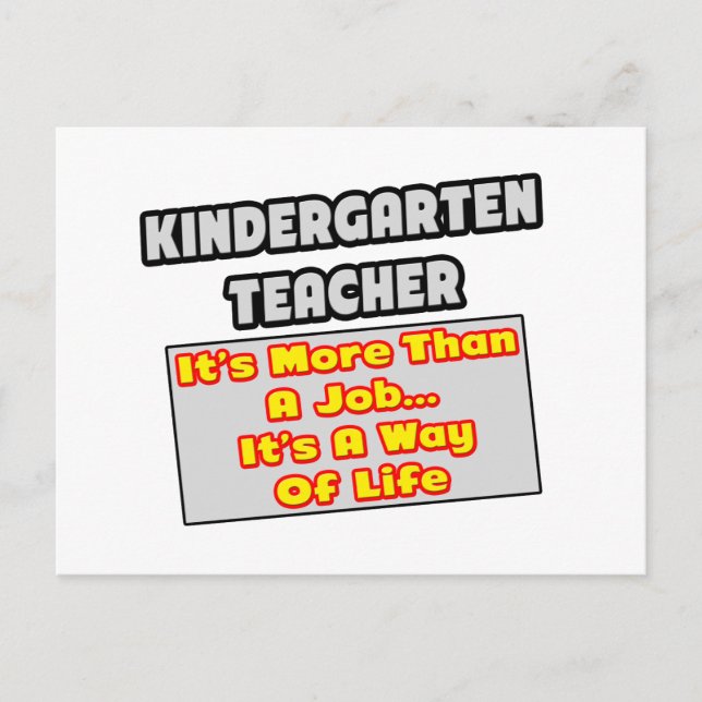Kindergarten Lärare... livsstil Vykort (Framsida)