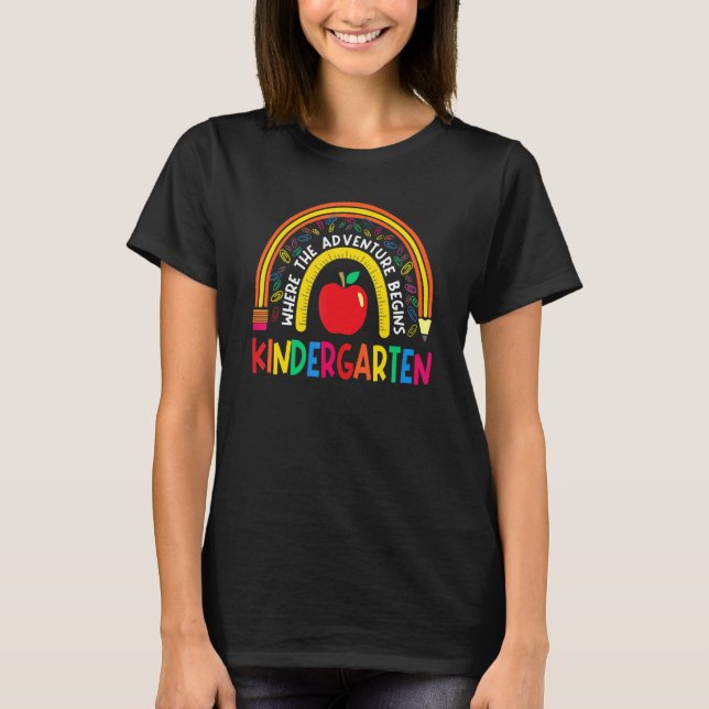 Kindergarten Leopard Regbow-lärarlag Kinder s T Shirt (Framsida)