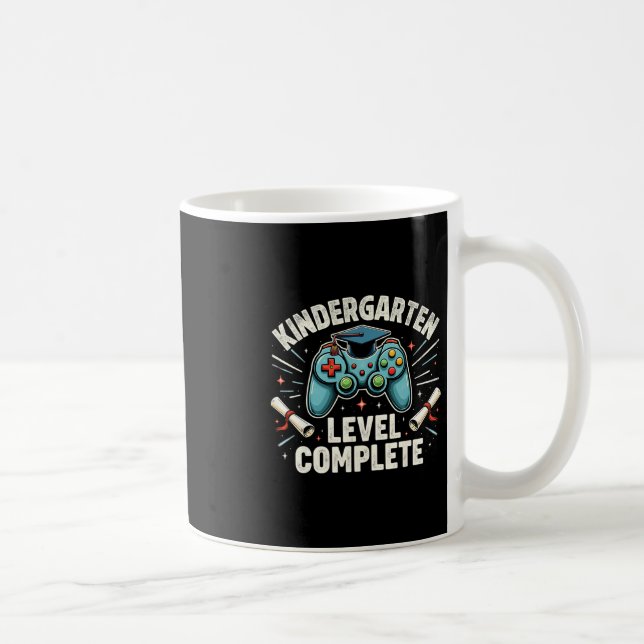 Kindergarten Level Complete Funny Graduation 2025  Kaffemugg (Höger)