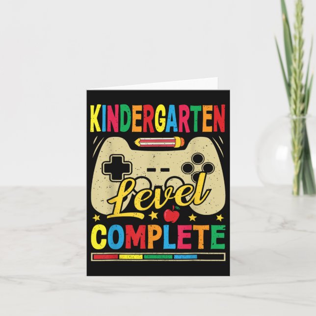 Kindergarten Level Complete Gamer Cl of 2025 Gradu Kort (Framsida)