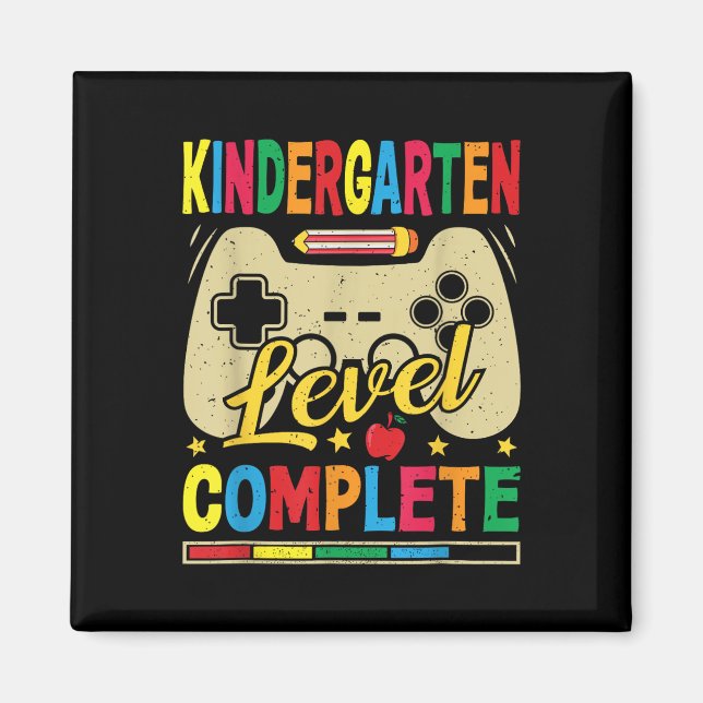 Kindergarten Level Complete Gamer Cl of 2025 Gradu Magnet (Framsidan)