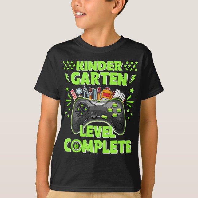 Kindergarten Level Complete Gamer Class of 2023 T Shirt (Framsida)