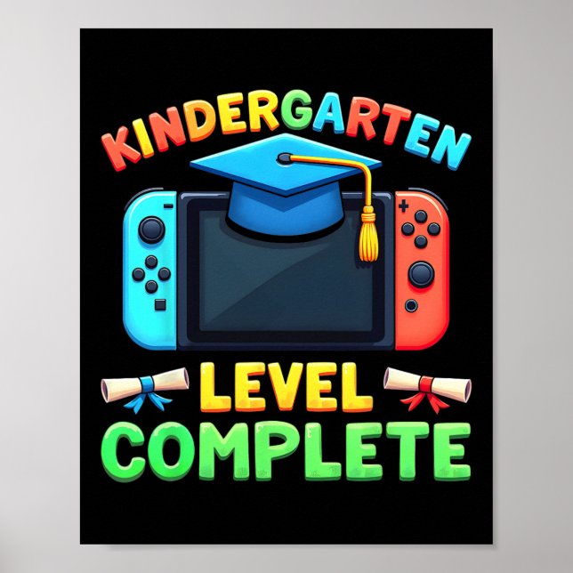 Kindergarten Level Complete Graduation Cl 2025 Boy Poster (Framsidan)