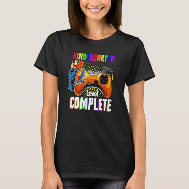 Kindergarten Level Complete Video Gamer Graduatio T Shirt (Framsida)