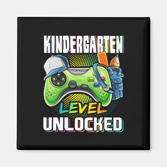 Kindergarten Level Unlocked Video Game Ck To Schoo Magnet (Framsidan)
