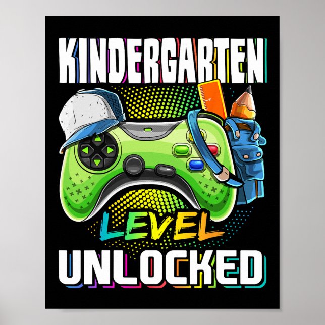 Kindergarten Level Unlocked Video Game Ck To Schoo Poster (Framsidan)