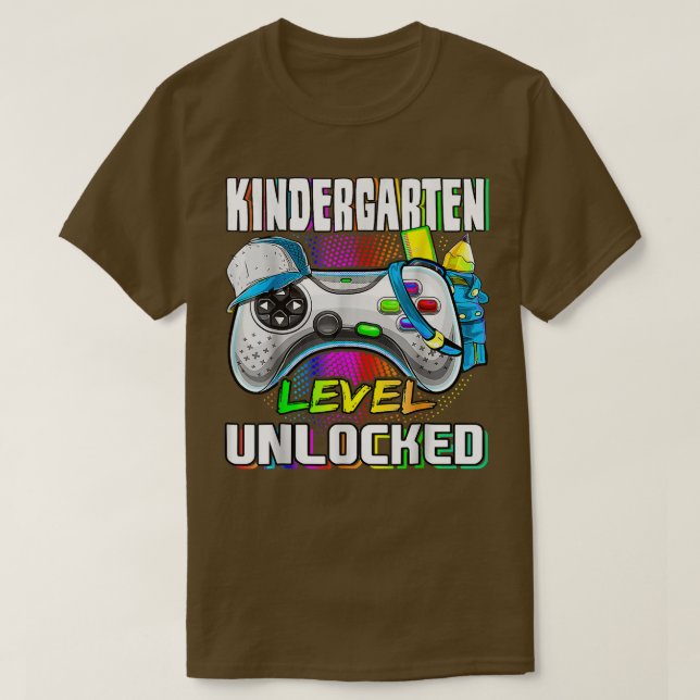 Kindergarten Level UnLocker Back to school Gamer  T Shirt (Design framsida)