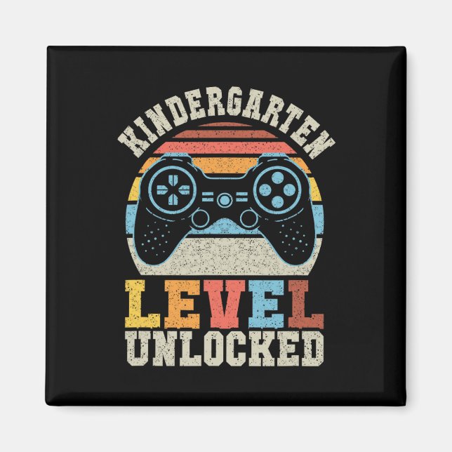 Kindergarten Level UnLocker Gamer 1:a skoldagen Magnet (Framsidan)