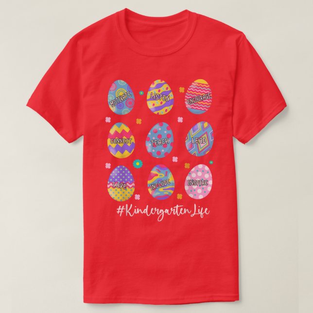 Kindergarten LifeMotivate Lyssna på Teach Bunny Eg T Shirt (Design framsida)