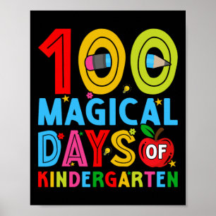 Kindergarten Lycklig 100-årsdagen för skolan Poster