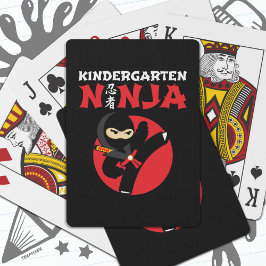 Kindergarten Ninja Kick First Day Back to school Casinokort