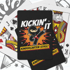 Kindergarten Ninja Kick First Day Back to school Casinokort