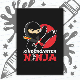 Kindergarten Ninja Kick First Day Back to school Kort