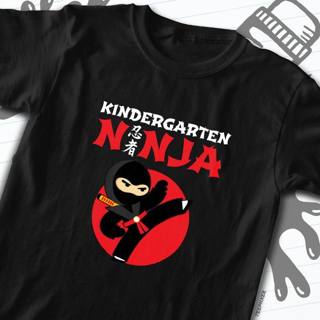 Kindergarten Ninja Kick First Day Back to school T Shirt (Skapare uppladdad)