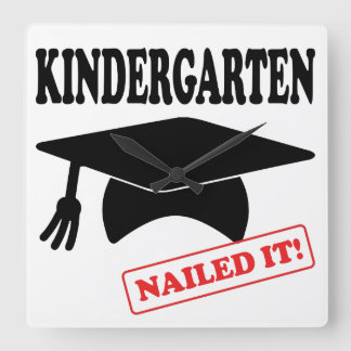 Kindergarten Nöjde den Fyrkantig Klocka