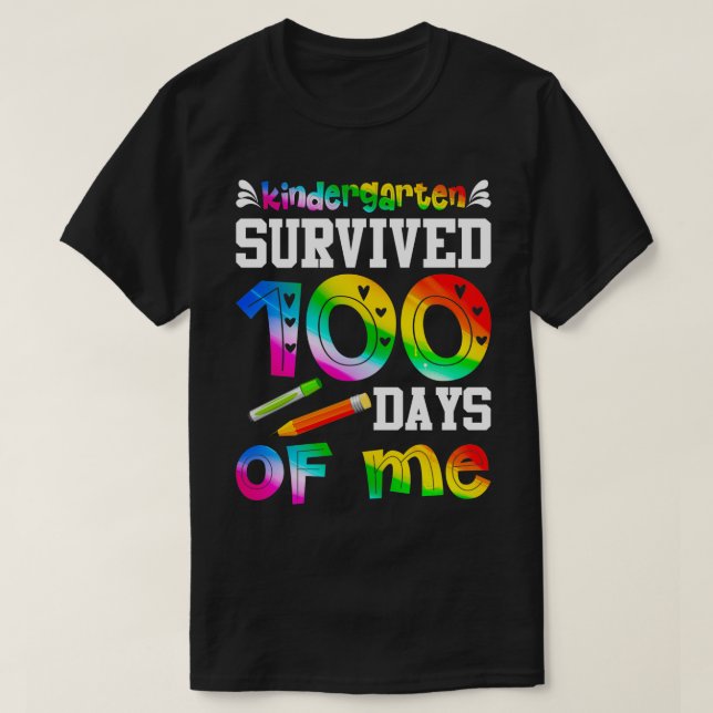 Kindergarten Överlevt 100 dagar med Me100 dagar me T Shirt (Design framsida)