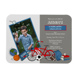 Kindergarten Photo Boy-inbjudan till Studentfest Magnet