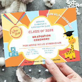 Kindergarten Preschool Studenten Ceremony Inbjudningar