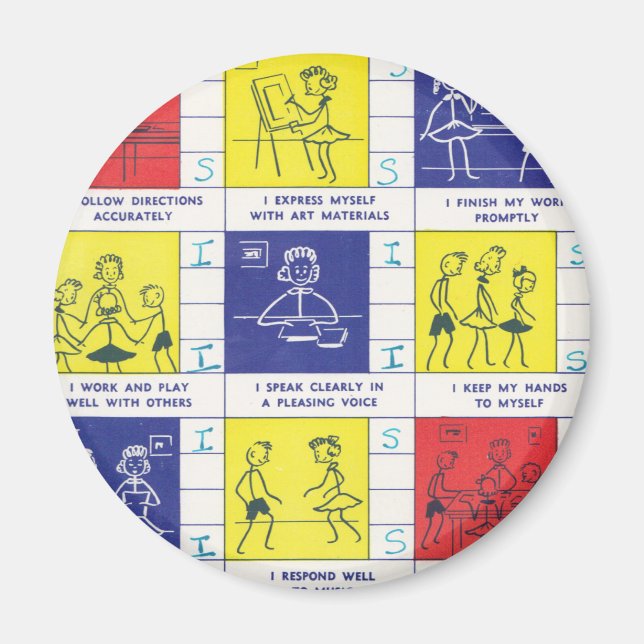 Kindergarten-rapportkort Magnet (Framsidan)