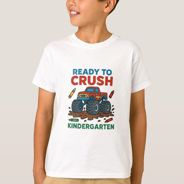 Kindergarten Ready! Fun School T-Shirt for Kids (Framsida)