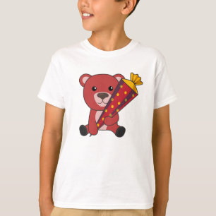 Kindergarten Red Bear School Kids School Bag Sweet T Shirt