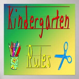 Kindergarten Regler Poster