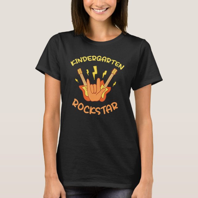 Kindergarten Rockstar T Shirt (Framsida)