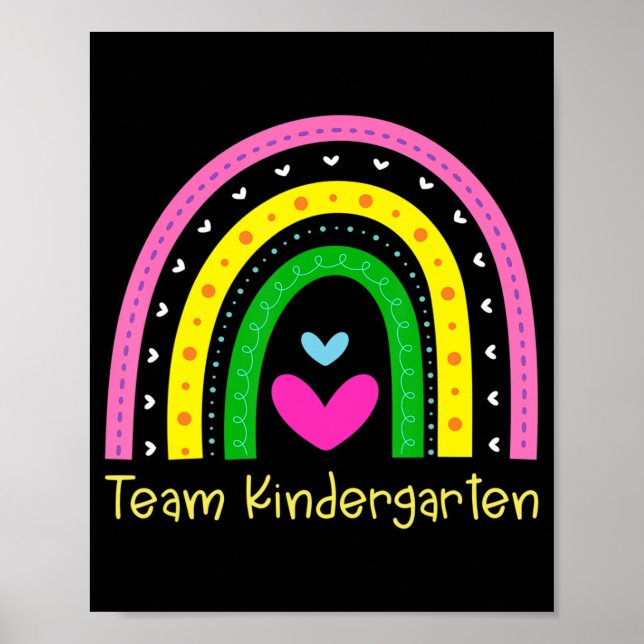Kindergarten Roligt Back to school Rainbow Team Ki Poster (Framsidan)
