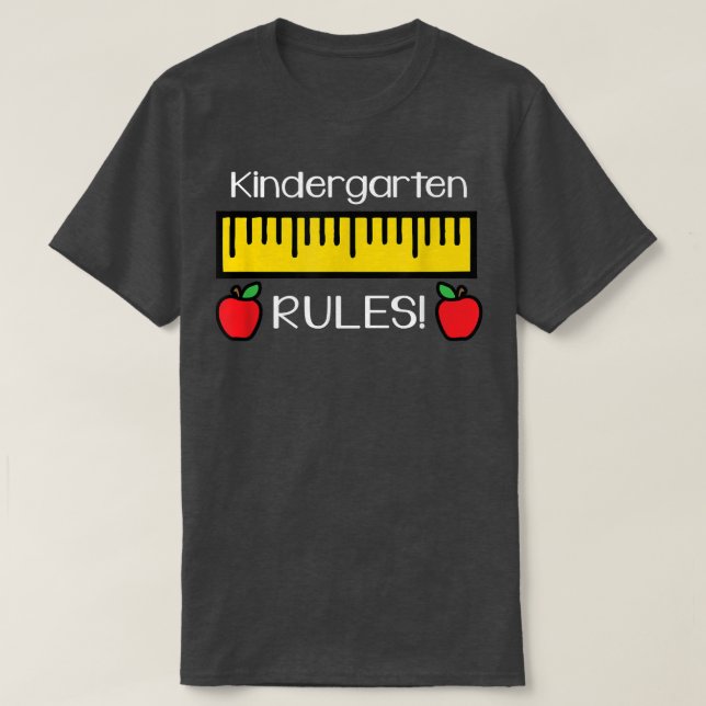 Kindergarten Rules , Cute Back to School Teacher G T Shirt (Design framsida)