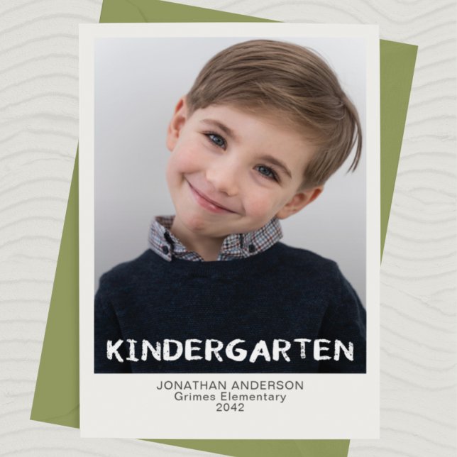 Kindergarten School Year Keepsak Photo Card (Skapare uppladdad)