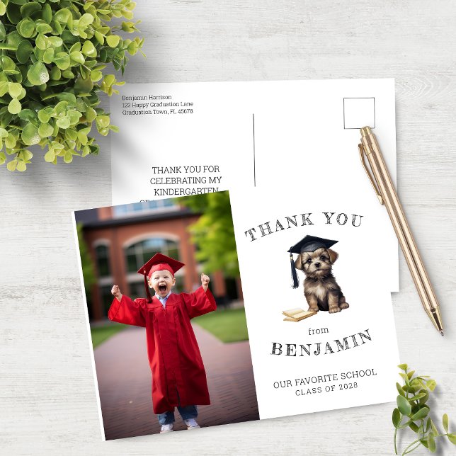 Kindergarten SCruffy Puppy-Tack-vykort Vykort (Skapare uppladdad)